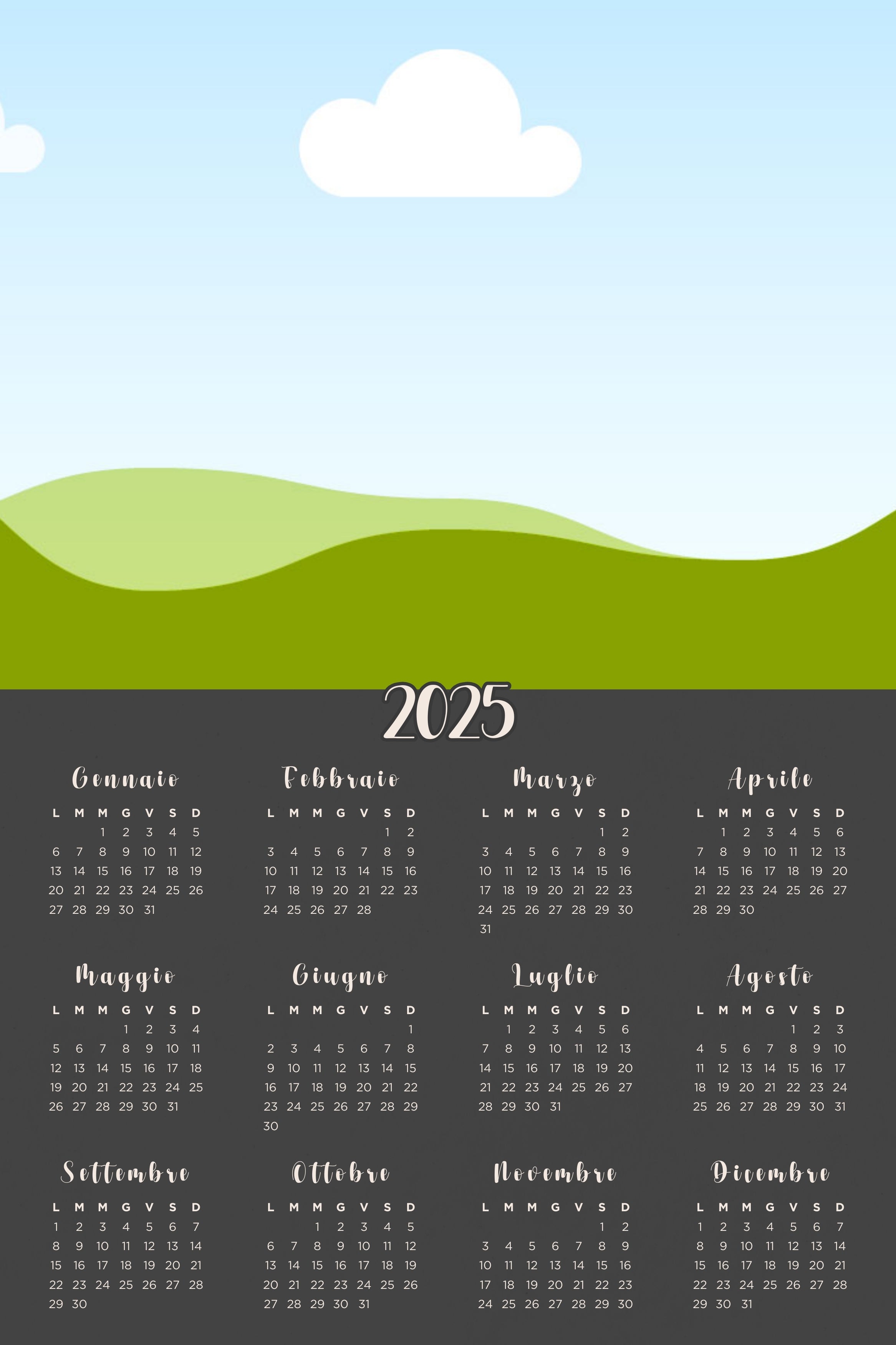 Calendario Dragonfly