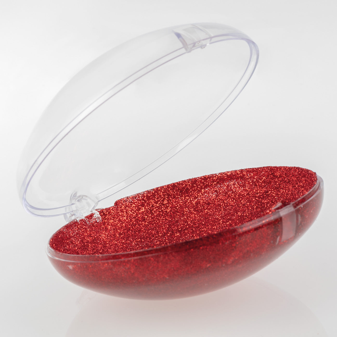 Pallina Piatta di Natale Glitter Personalizzata