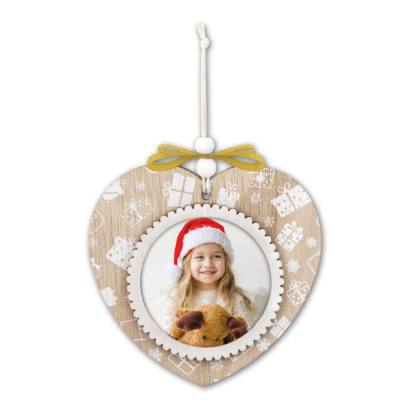 Pallina di Natale Cuore in Legno