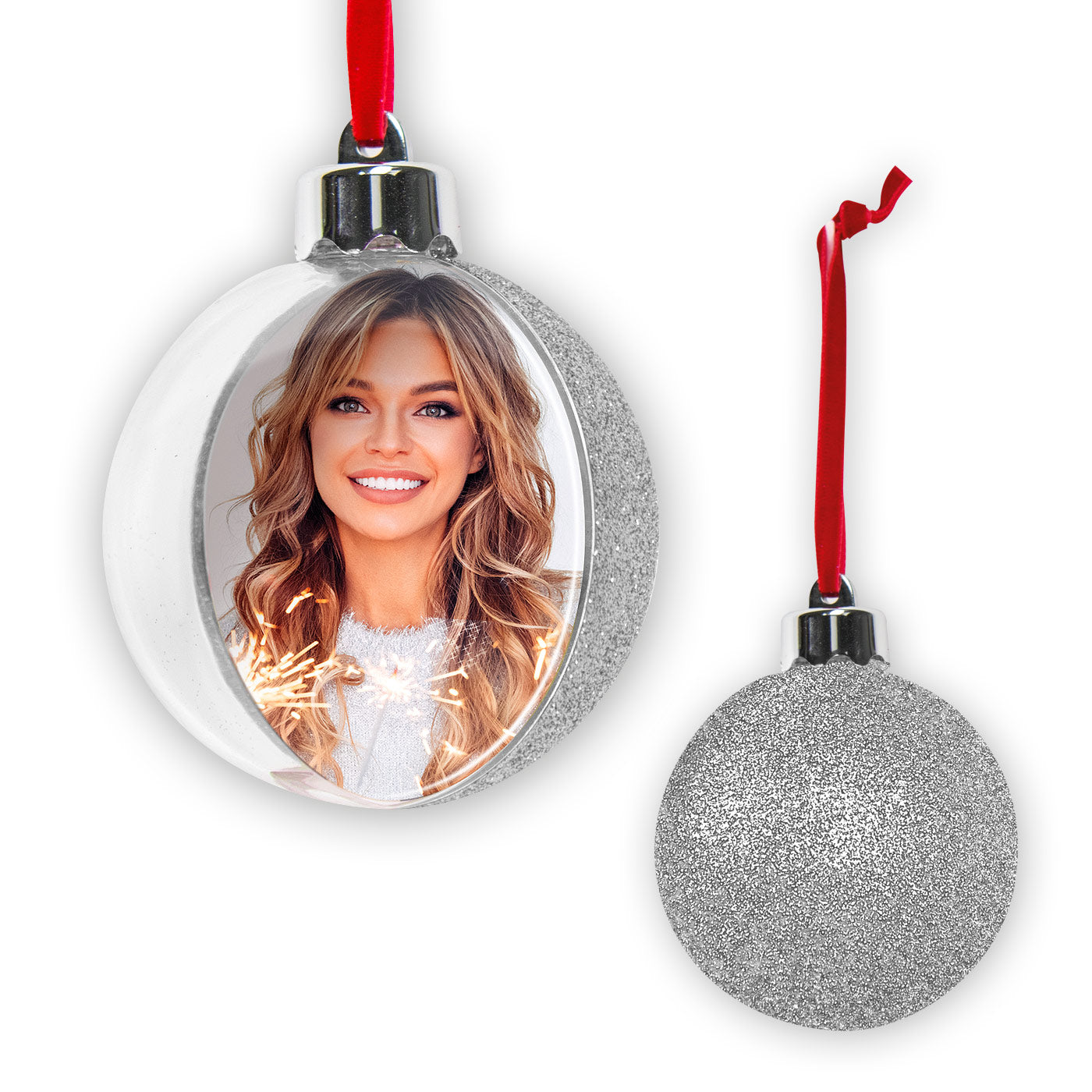 Pallina di Natale Glitter Personalizzata