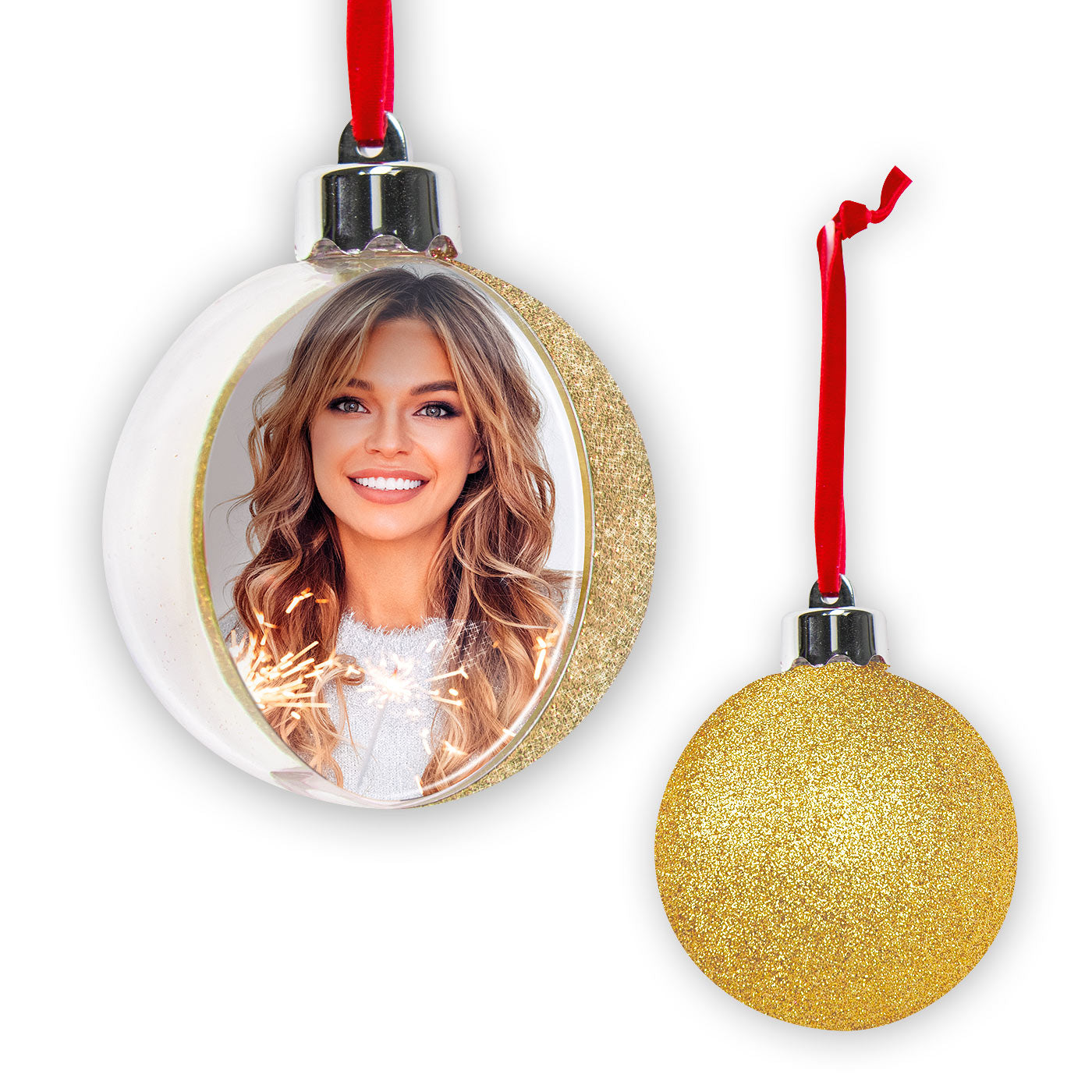 Pallina di Natale Glitter Personalizzata