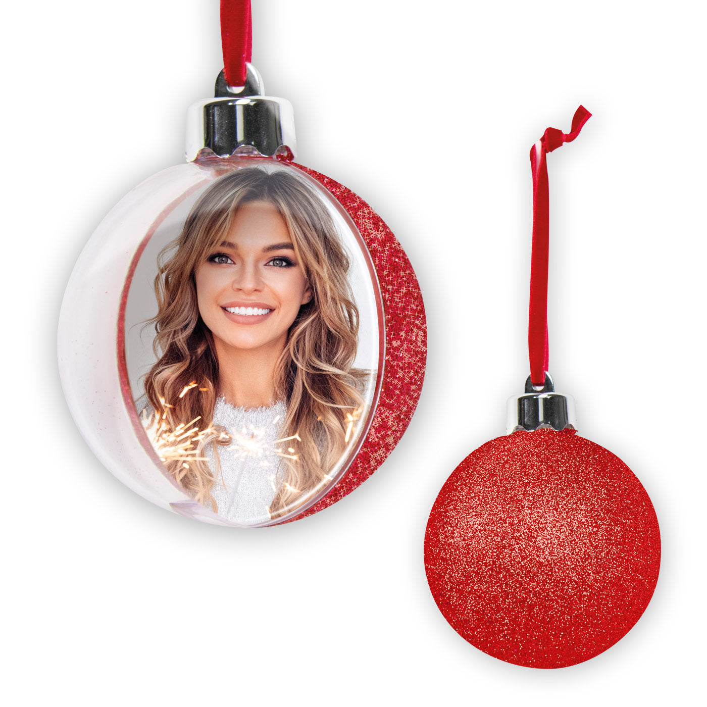 Pallina di Natale Glitter Personalizzata