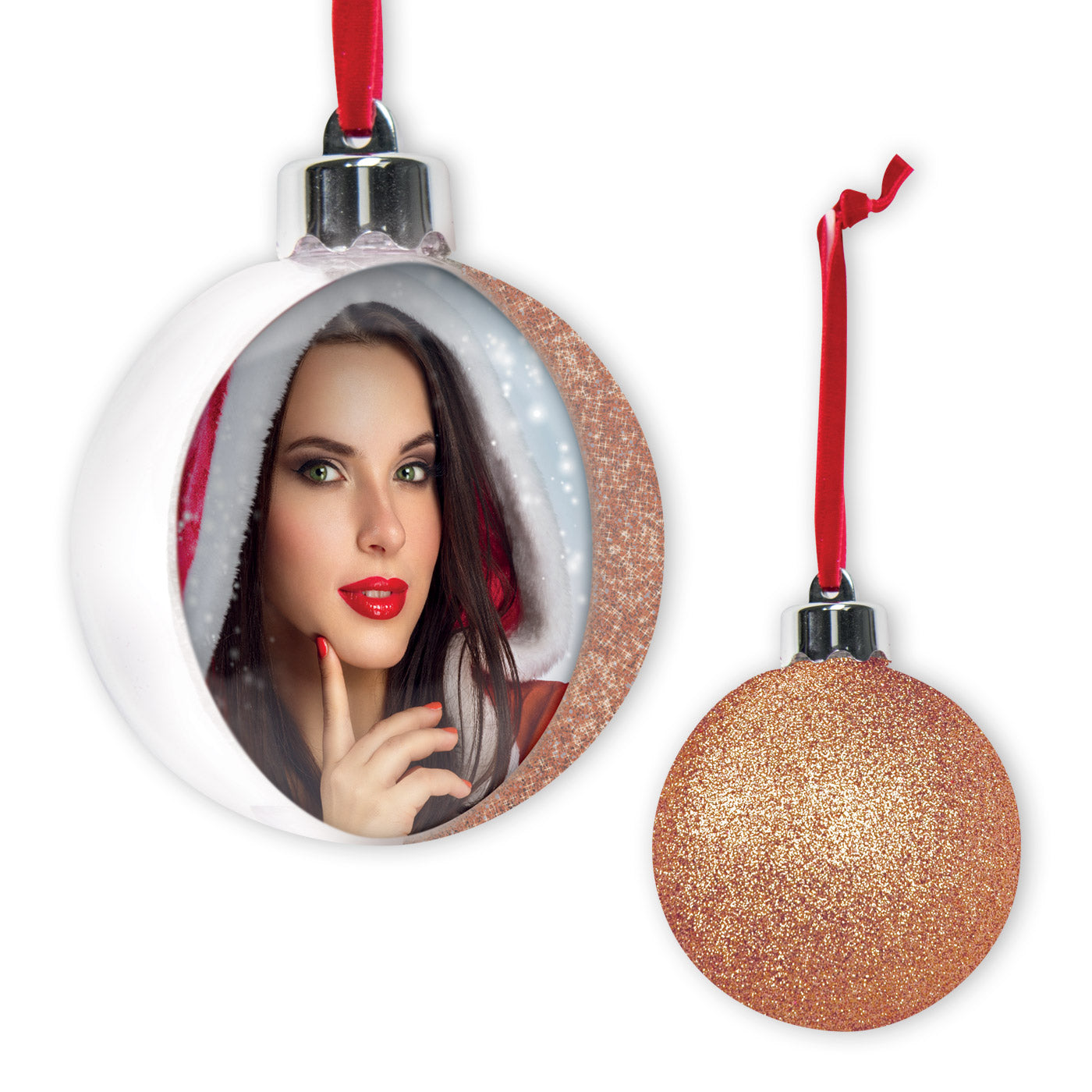 Pallina di Natale Glitter Personalizzata
