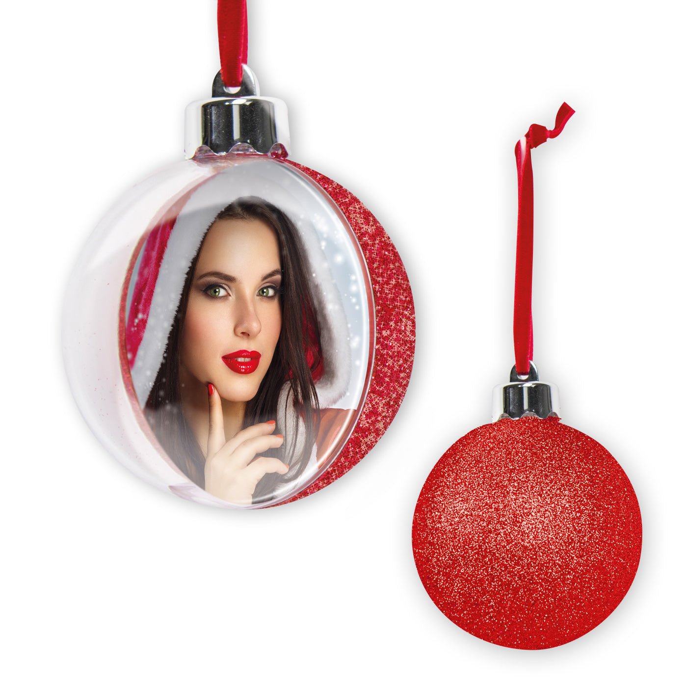 Pallina di Natale Glitter Personalizzata