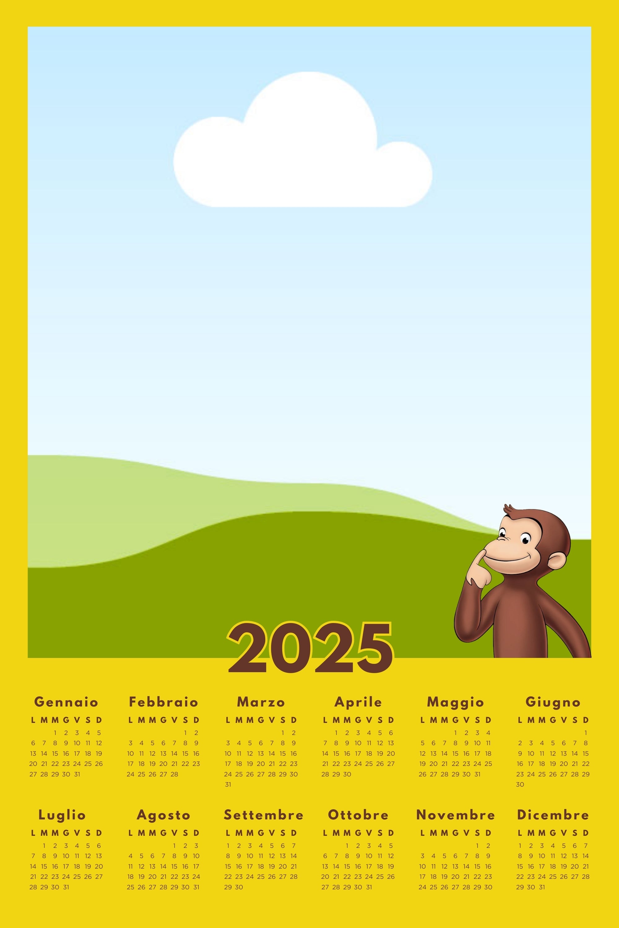 Calendario Curioso come George