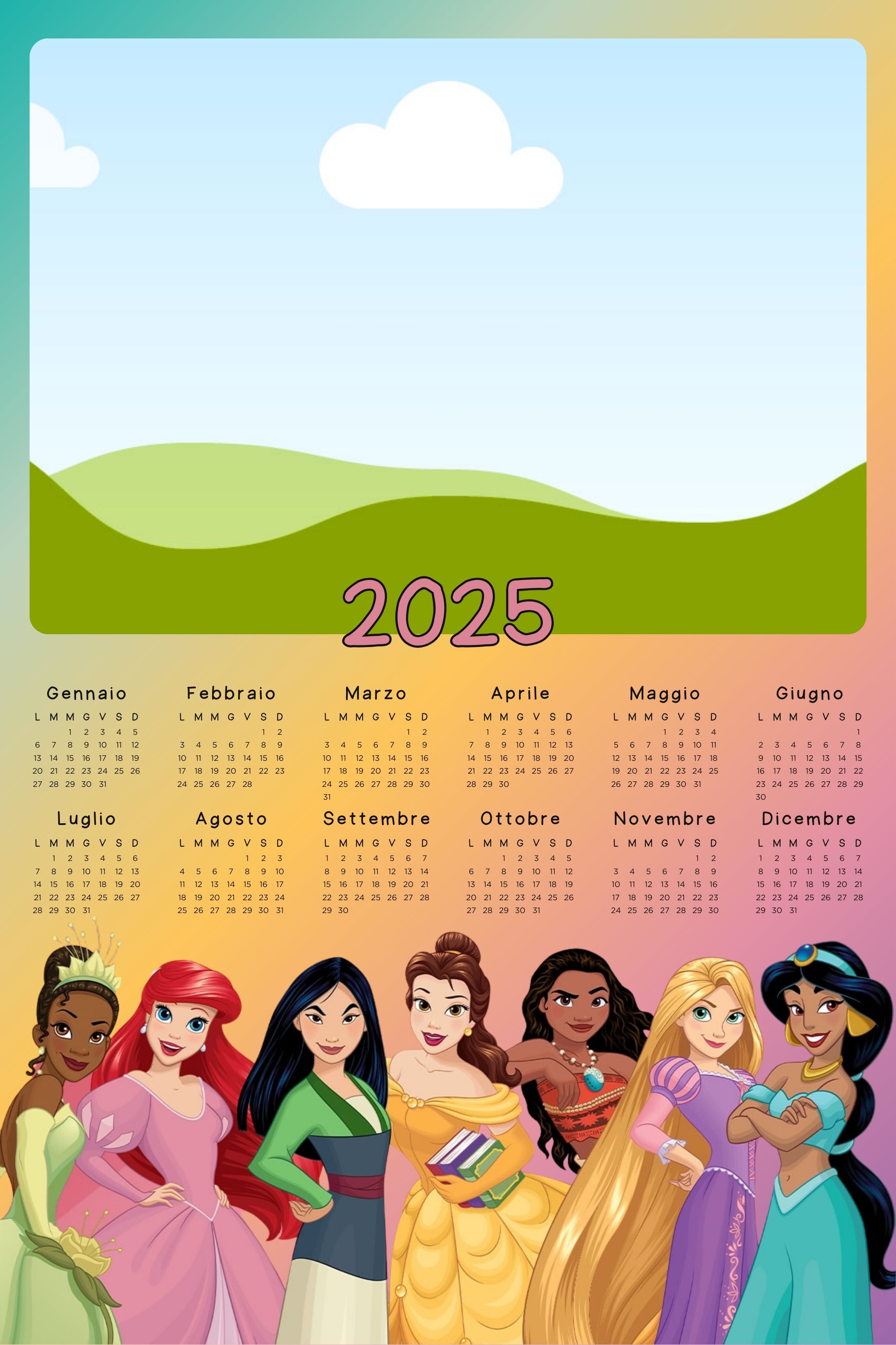 Calendario Principesse