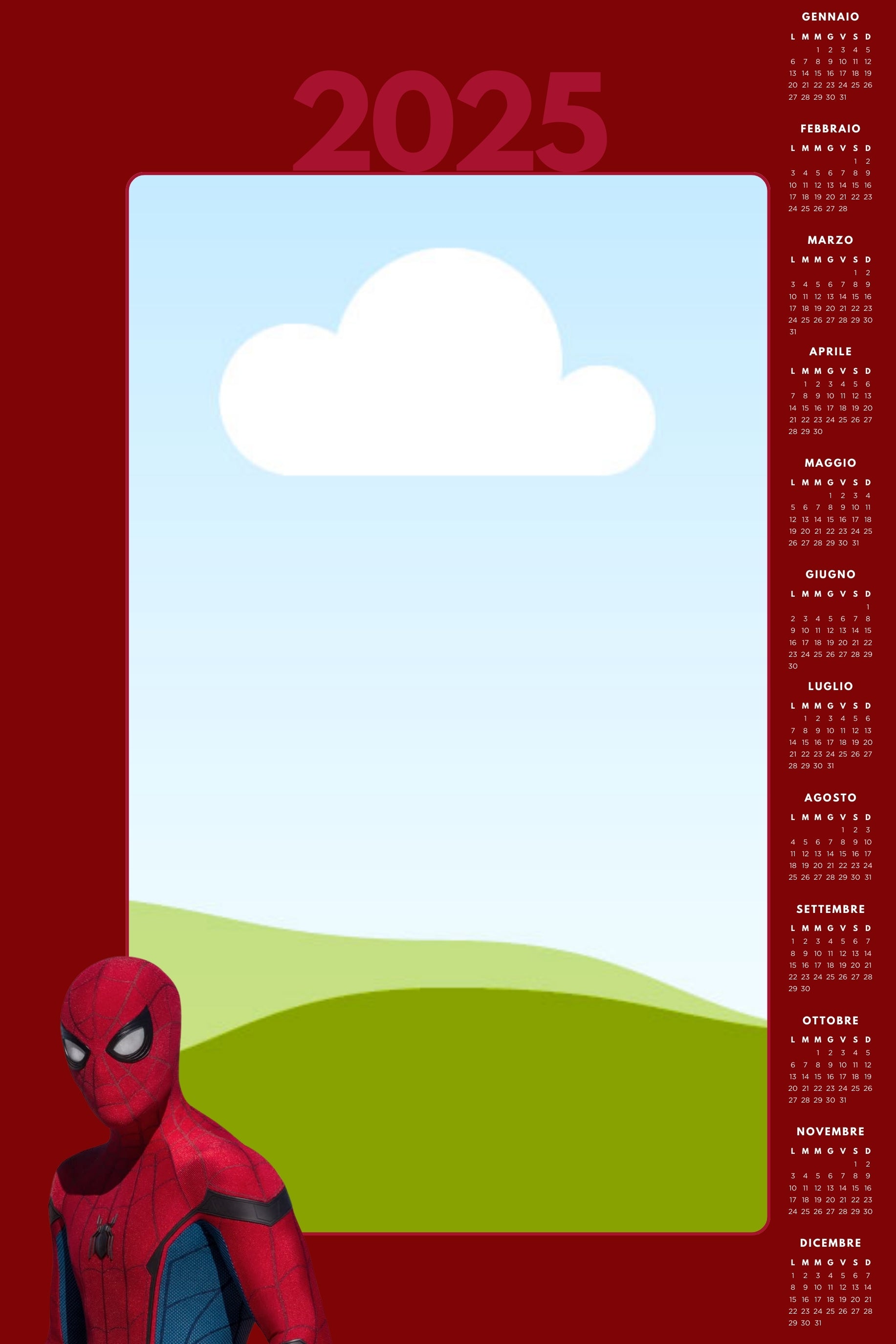 Calendario Spiderman