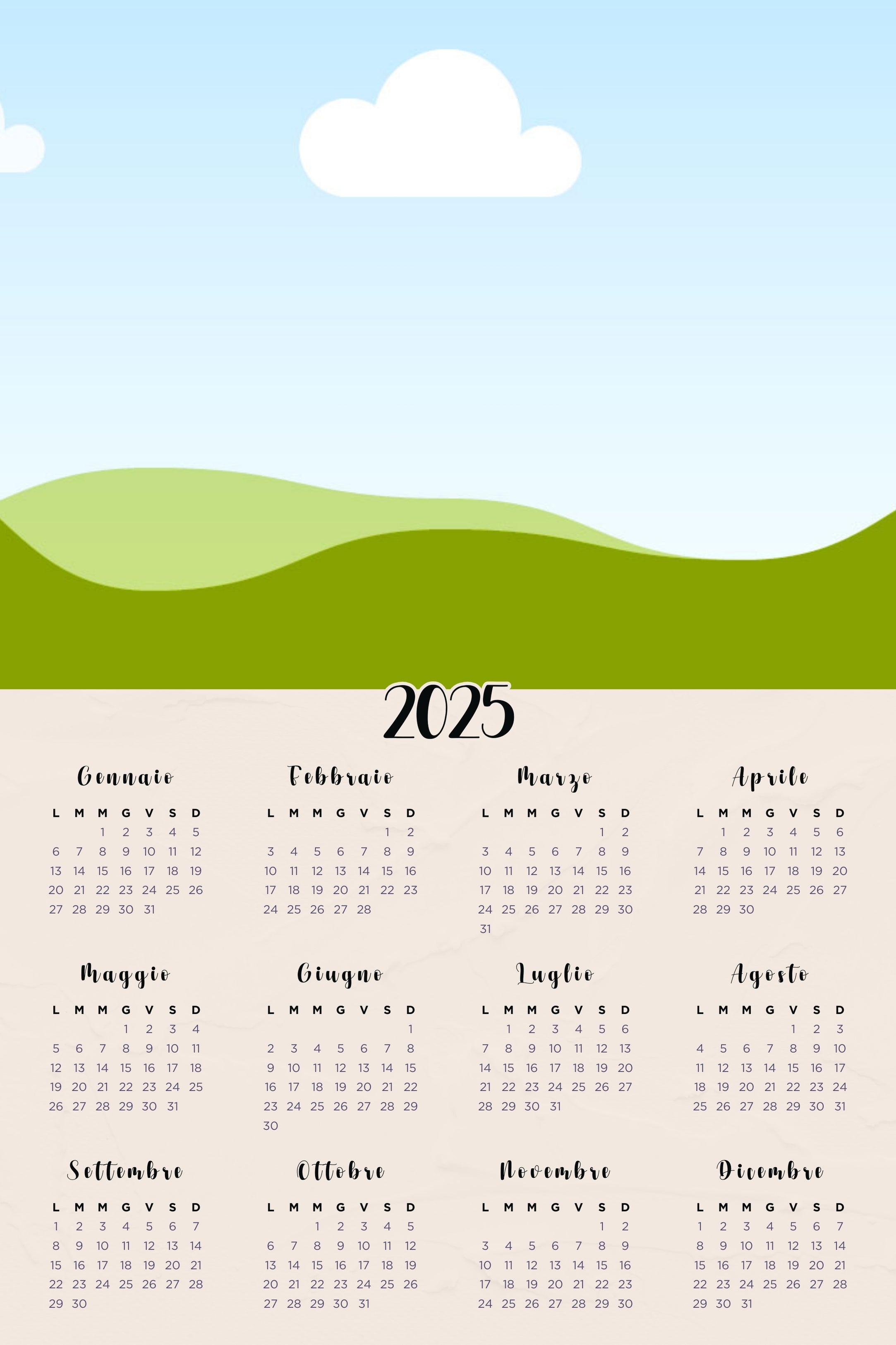 Calendario Dragonfly