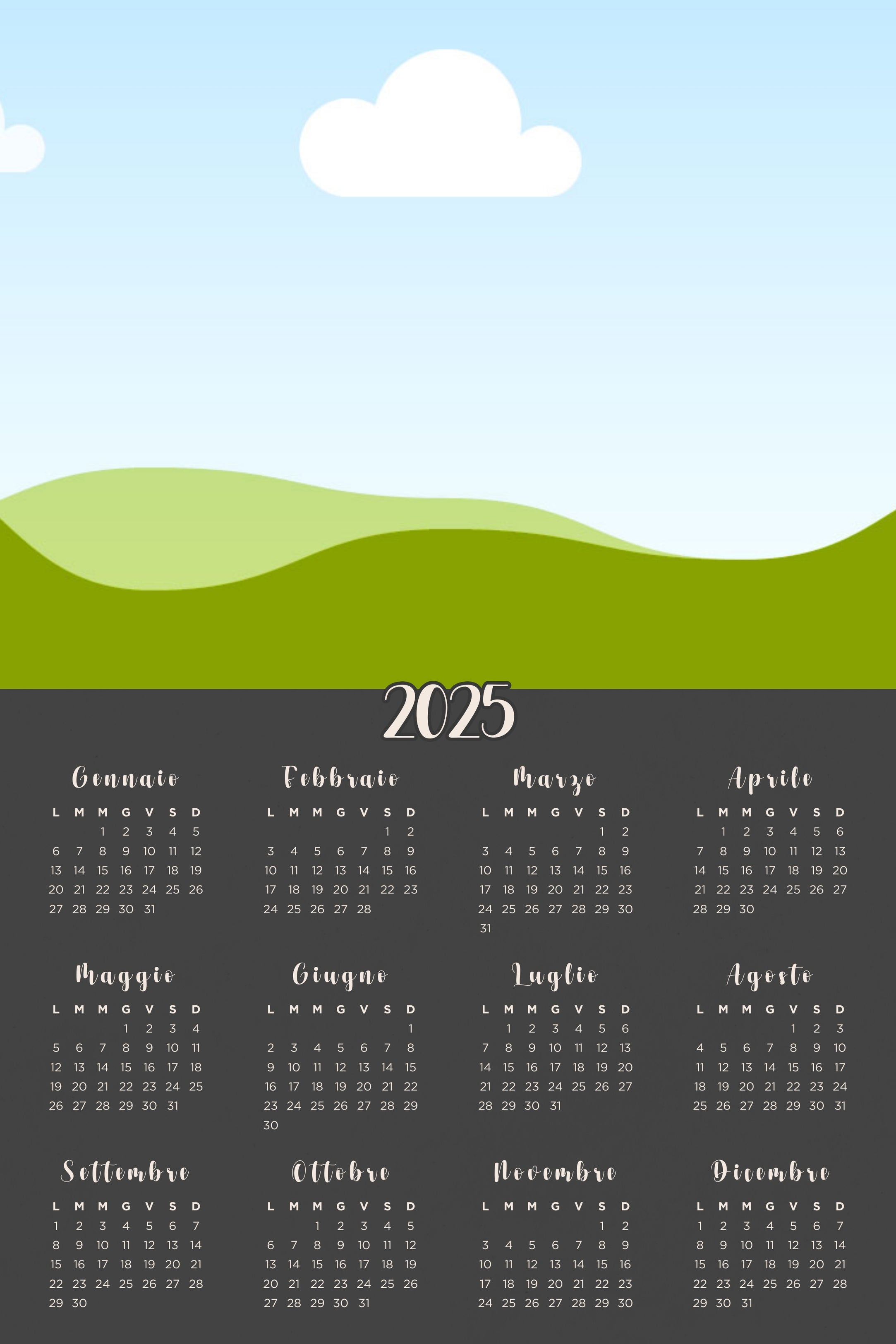 Calendario Dragonfly