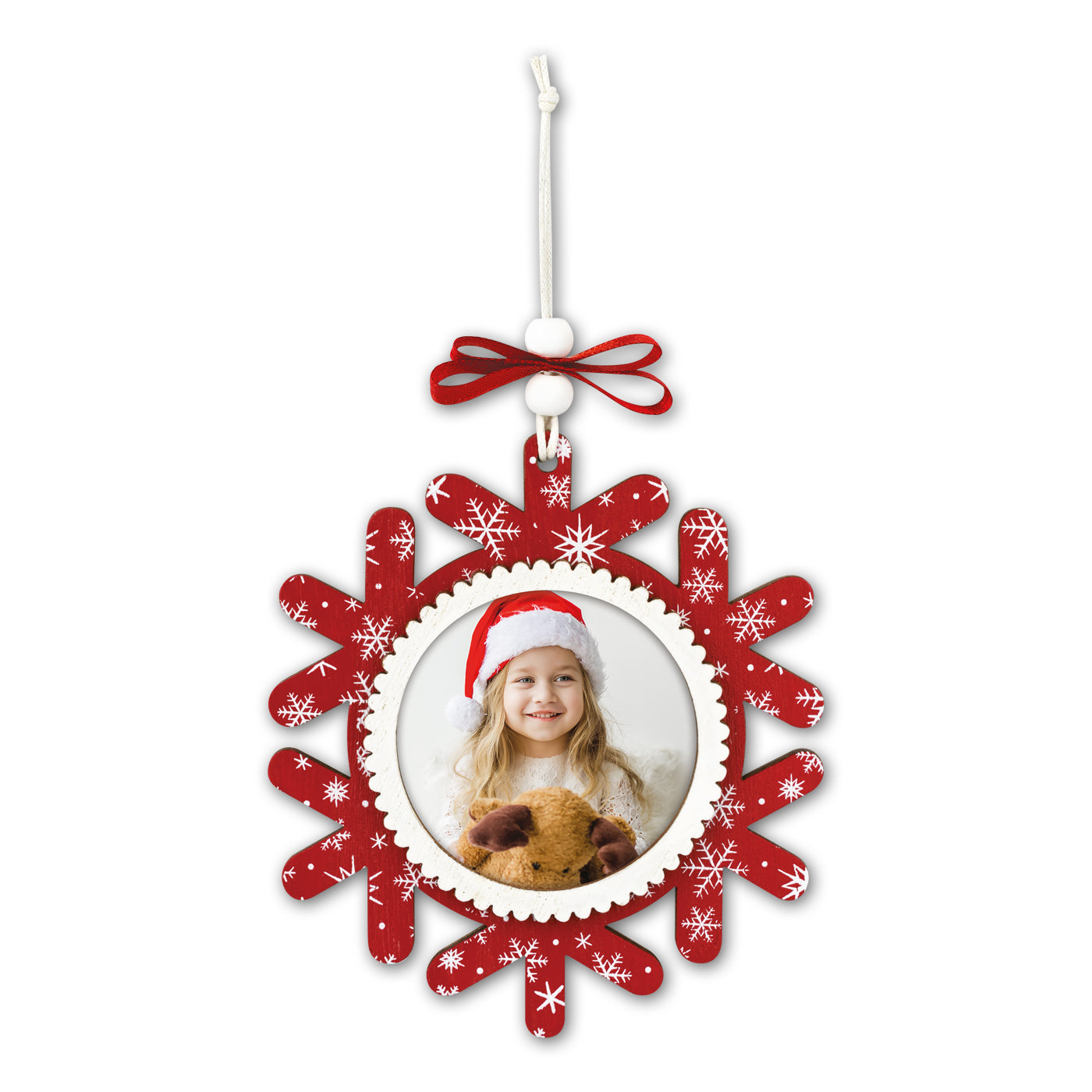 Pallina di Natale Fiocco in Legno